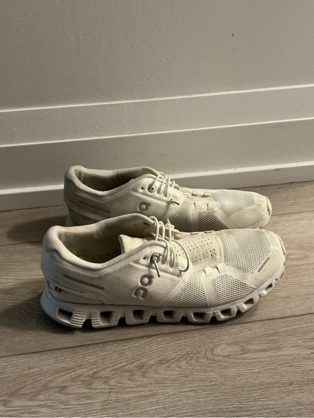 On Cloud Running Shoes in Off-White